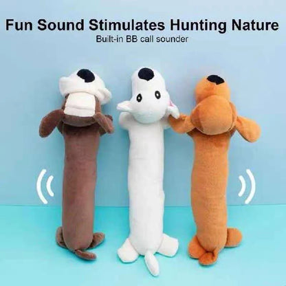 Juguetes de peluches variados para perros