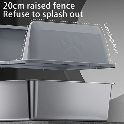 Arenero de acero abierto alto gris 60*40*40cm