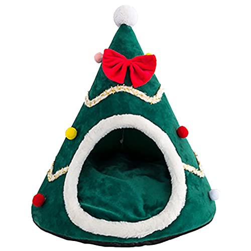 Tepee de mascotas grande para mascotas navideño