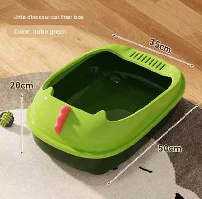 Arenero abierto para gatos estilo dinosaurio (dos tamaños disponibles)