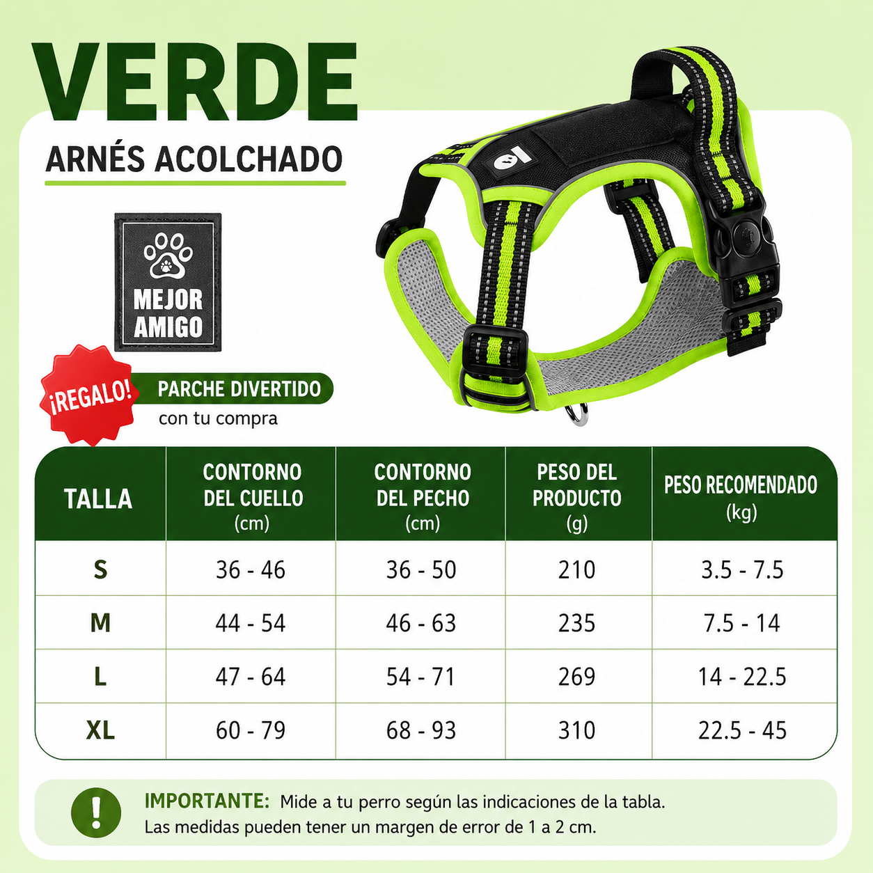 Pechera con correa modelo 430 para perros grandes