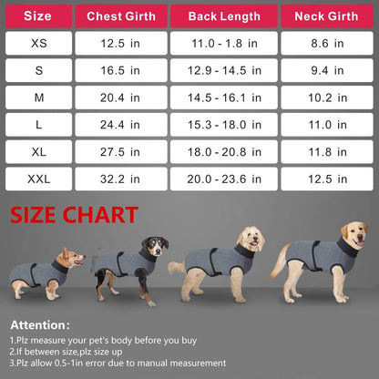Traje postoperatorio para perros modelo T24