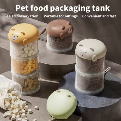 Contenedor de alimento para mascotas portátil
