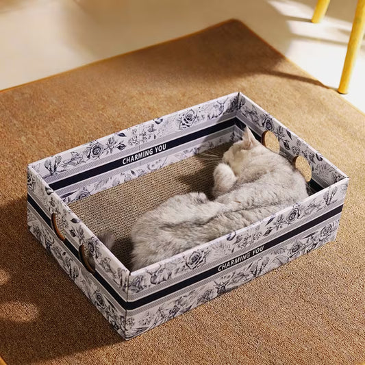 Rascador de cartón estilo cajitas para gatos 46*31*14cm