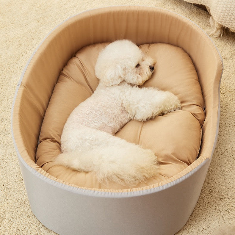 Cama para perros ligera grande gris