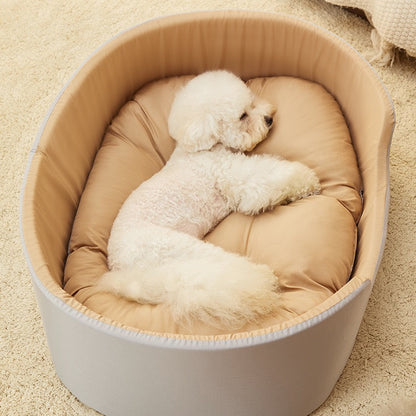 Cama para perros ligera grande gris