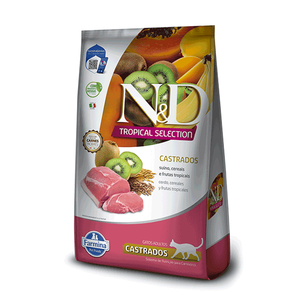 Comida para Gato Farmina: N&D Tropical Selection, Adult Castrado, Cerdo 1.5KG
