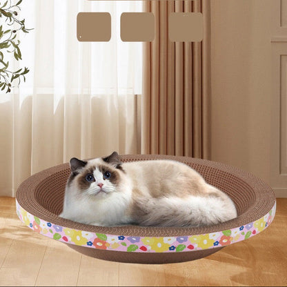 Rascador de cartón redondo amarillo 50*80cm