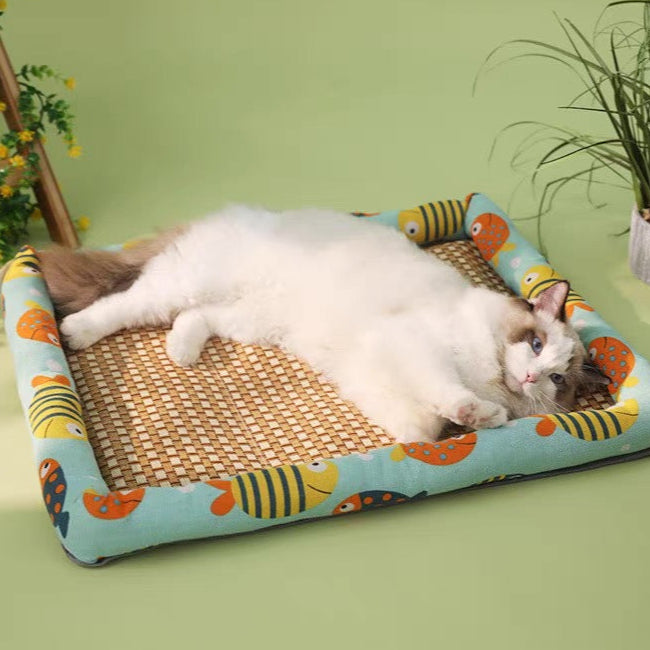 Cama de mimbre para gatos