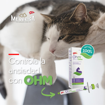 Ohm Modulador de Ansiedad para gatos: Pasta en Jeringa dosificadora 7ml