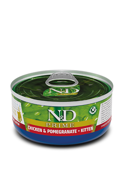 Comida para Gato Farmina: N&D, Lata Pollo y Granada Kitten 70g