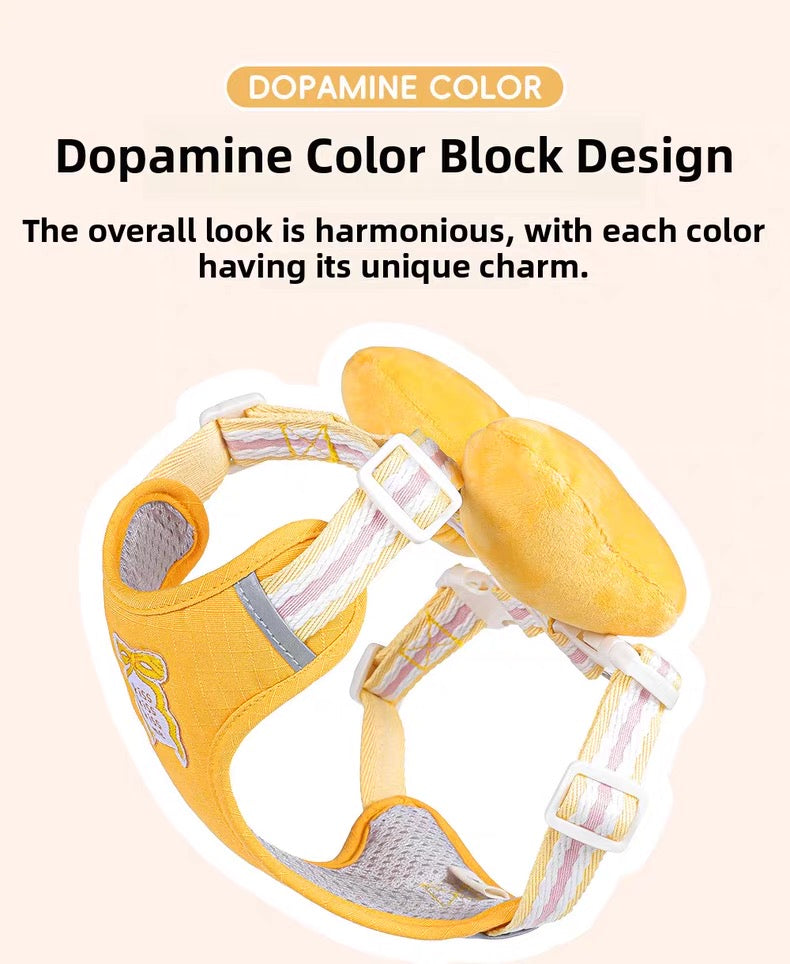 Pechera de peluche de lazo para razas pequeñas