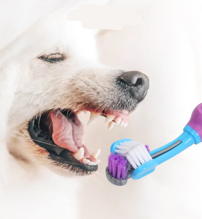 Cepillo de tres lados para perros