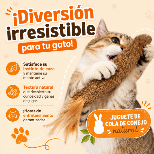 Juguete para gatos con olor a conejo