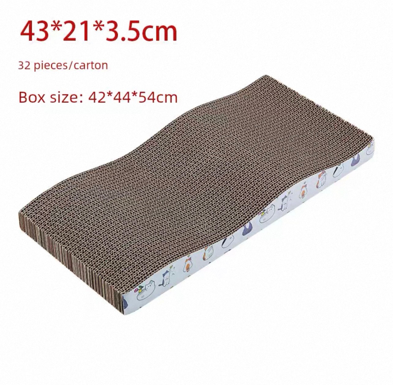 Rascador de cartón sencillo para gatos blanco