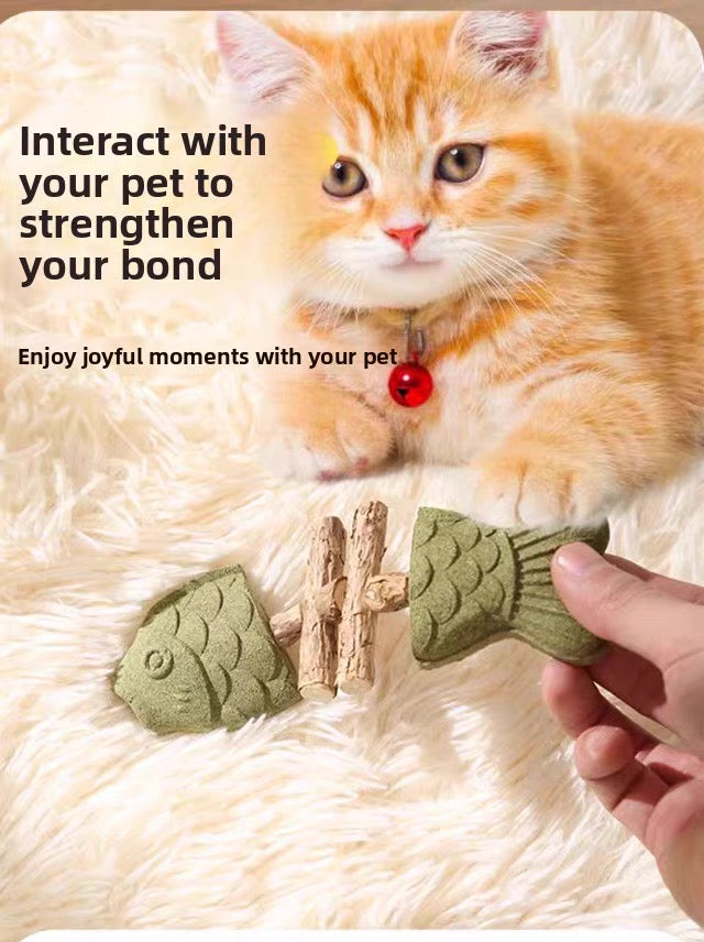 Catnip con forma de pescado para gatos