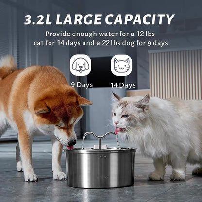Fuente de acero para mascotas 3.2L FT600