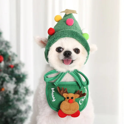 Gorro y Bufanda para Perros pequeños navideños