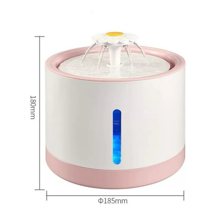 Fuente eléctrica para mascotas estilo flor