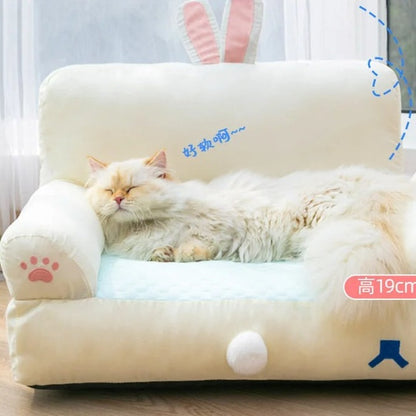 Cama lavable de conejo para perros y gatos