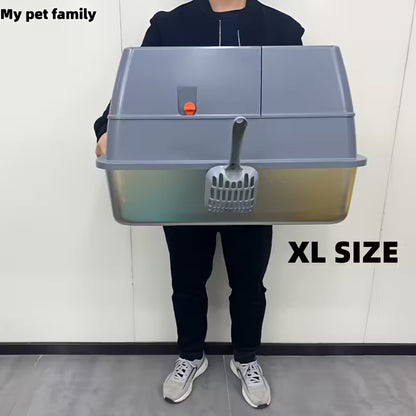 Arenero de acero inoxidable cerrado para gatos 61*41*38cm