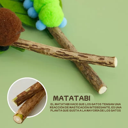 Juguete de gato con Catnip y matatabi forma de oruga