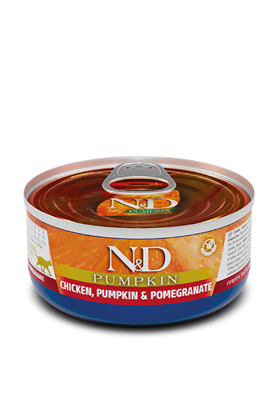 Comida para Gato Farmina: N&D, Lata Pollo, Calabaza y Granada 70gr