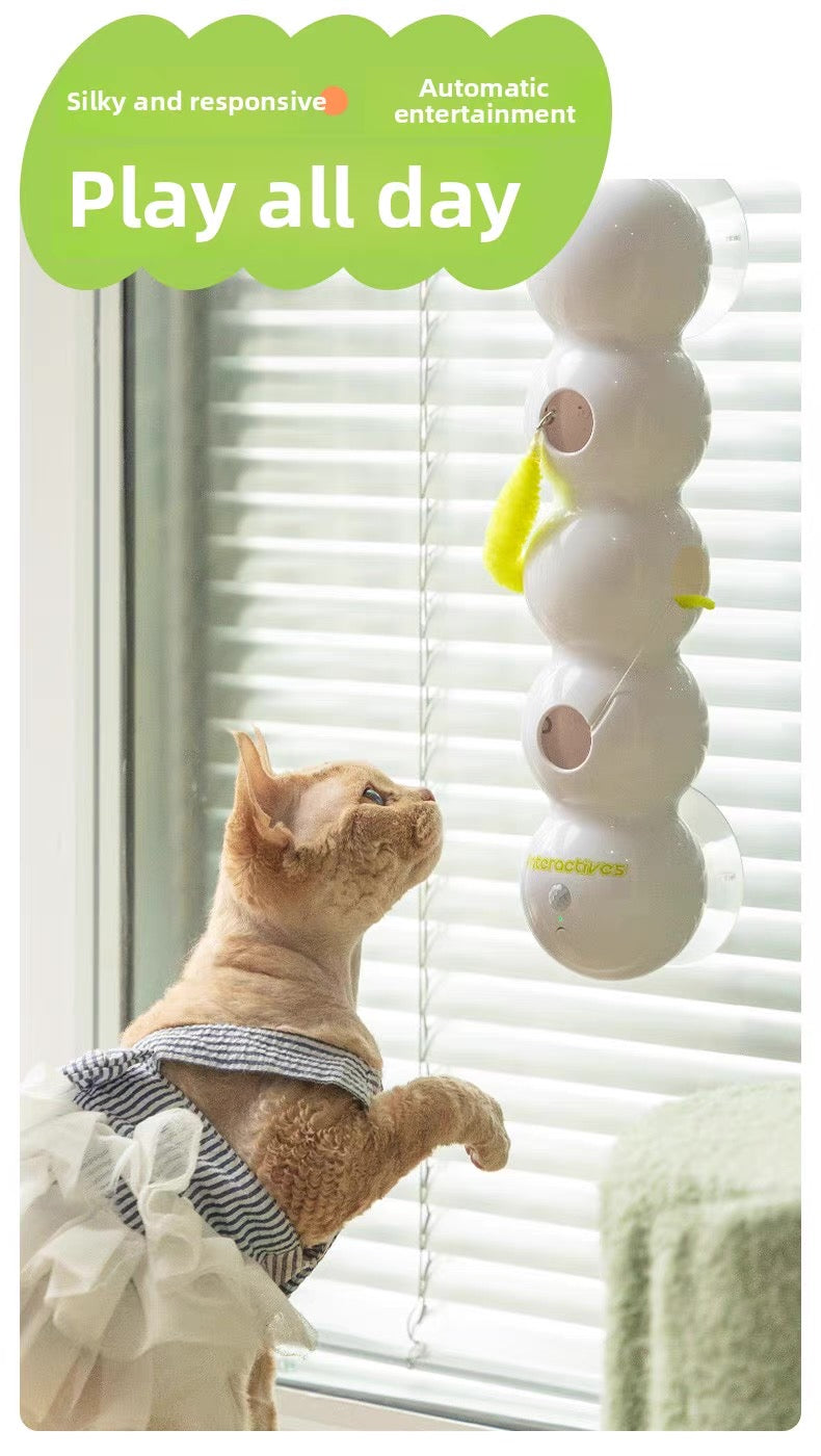 Juguete de pluma interactiva para gatos