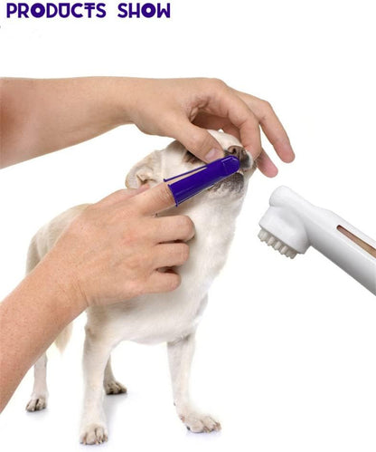 Kit de limpieza dental para perros y gatos, sabor carne