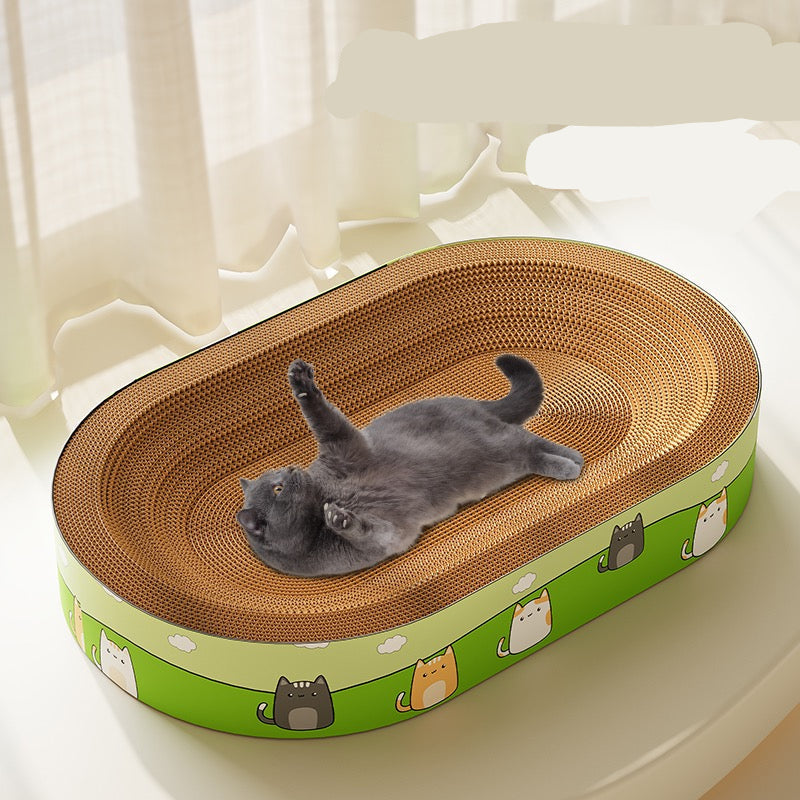 Rascador de cartón R900 verde resistente para gatos
