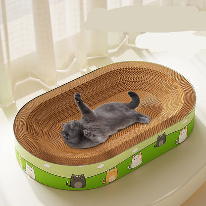 Rascador de cartón R900 verde resistente para gatos