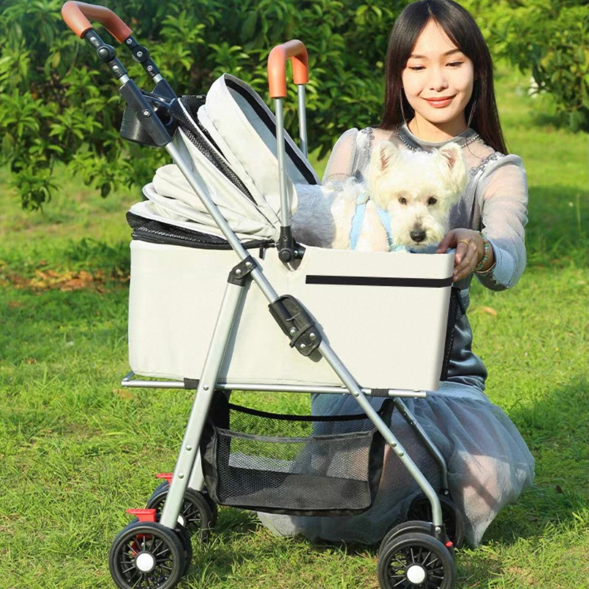 Coche desmontable para mascotas (Soporta hasta 15KG) Modelo GG-808