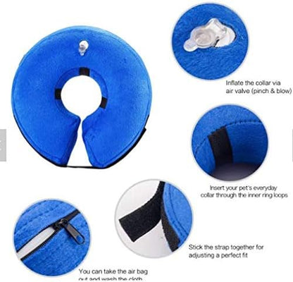Collar inflable isabelino para mascotas grandes