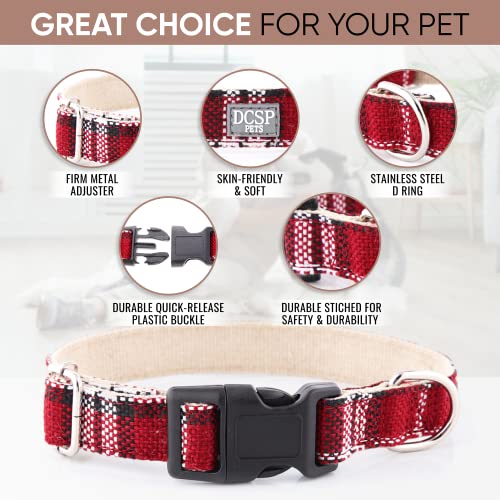Collar de estampado cuadros para perros medianos y grandes