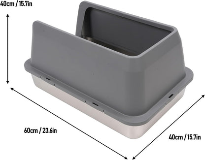 Arenero de acero abierto alto gris 60*40*40cm