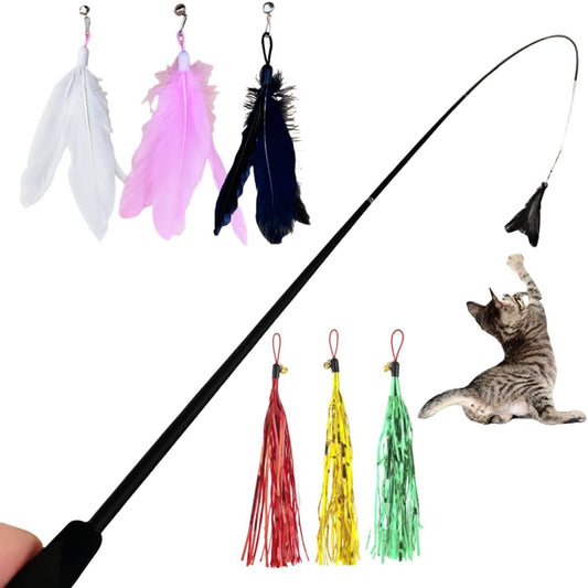 Cañita para gatos retráctil 180cm de largo