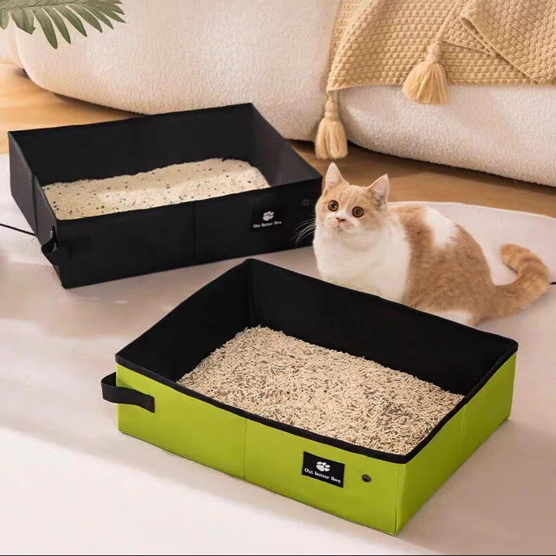 Arenero portátil para gatos verde 45*35cm