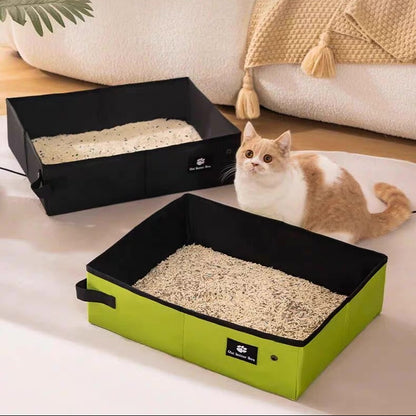 Arenero portátil para gatos verde 45*35cm