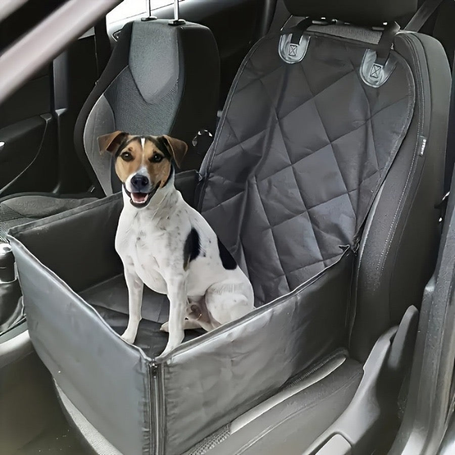 Asiento de auto impermeable para perros negro