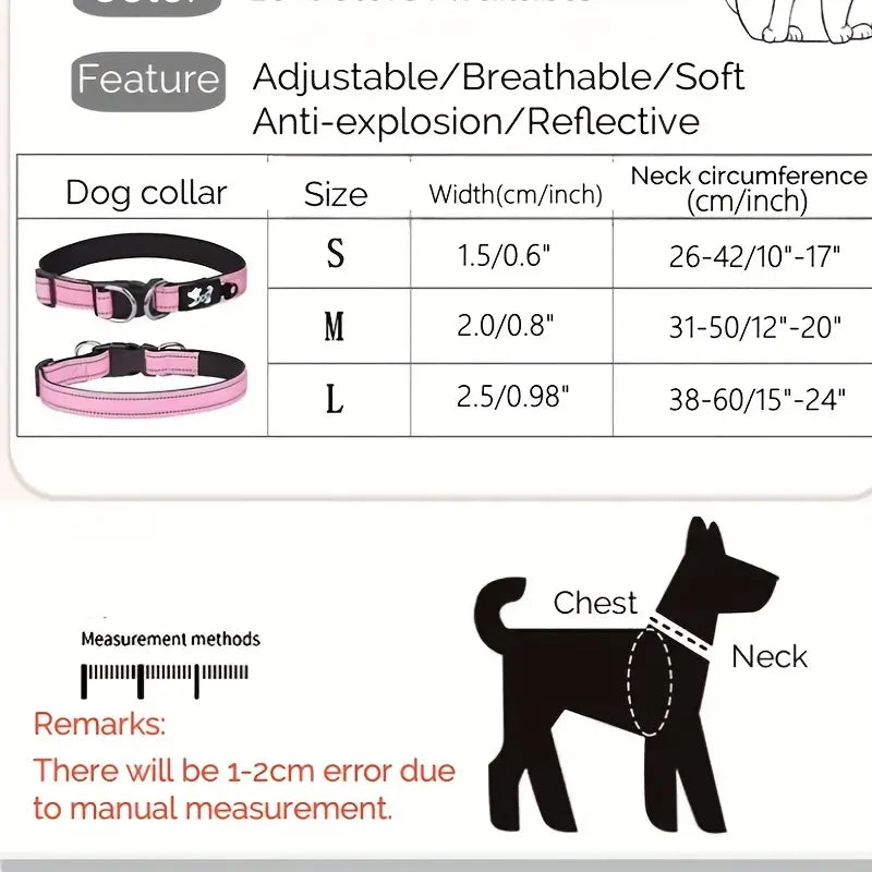 Collar reflectante para perros