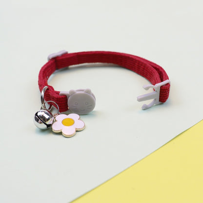 Collar para gatos con dije de flor