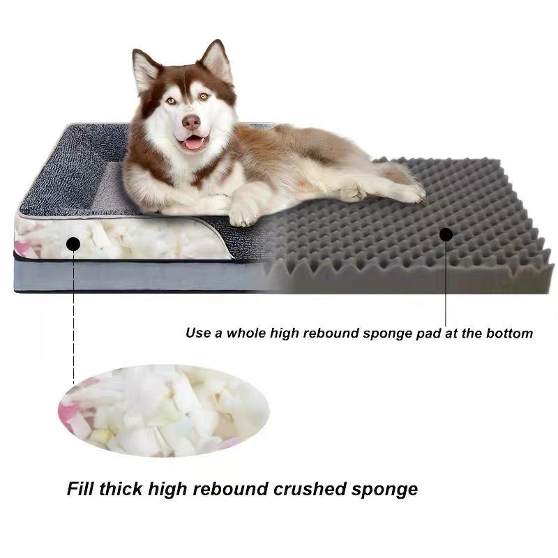 Cama para perros modelo M20 chocolate con forro lavable