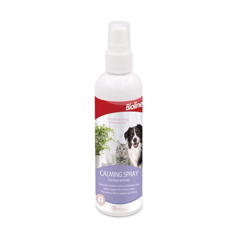 Spray calmante Bioline de lavanda para perros y gatos 120ml