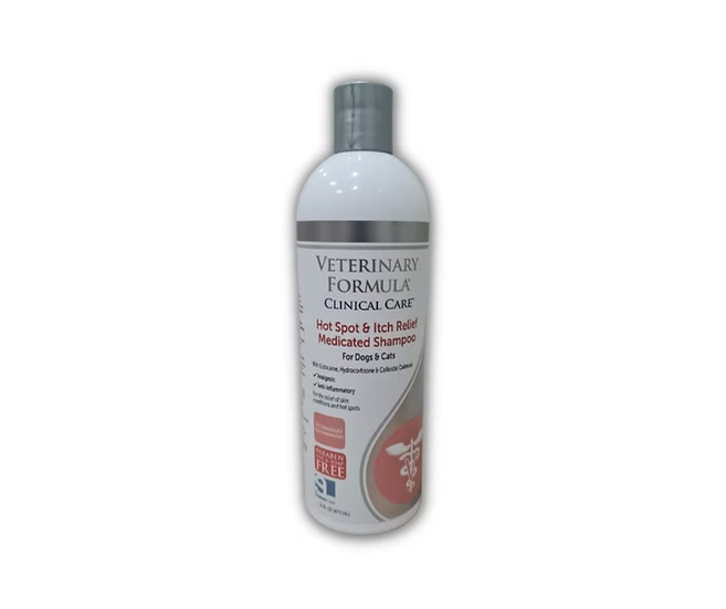 Shampoo Veterinary Formula: Alivio de piel inflamada y picazón para mascotas 16 oz