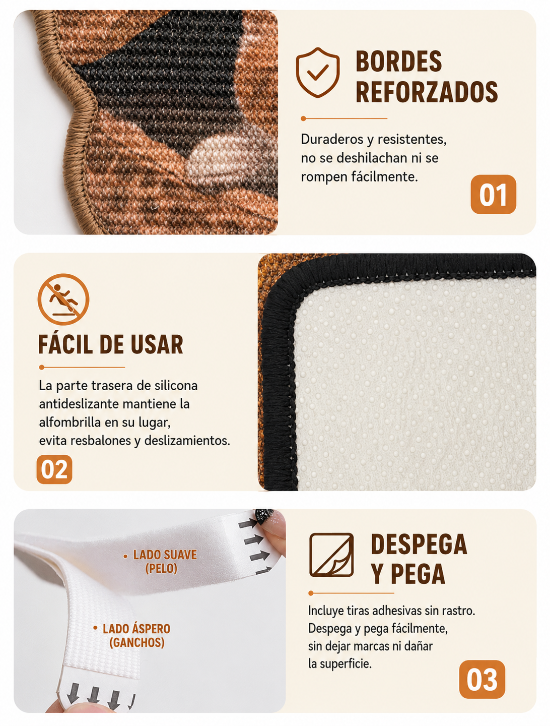 Tapete rascador adhesivos de sisal modelo gato con girasol 50*35cm