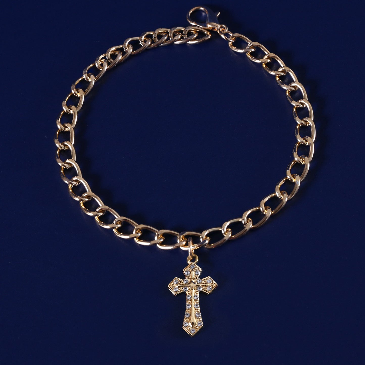 Collar brillante de cruz para mascotas