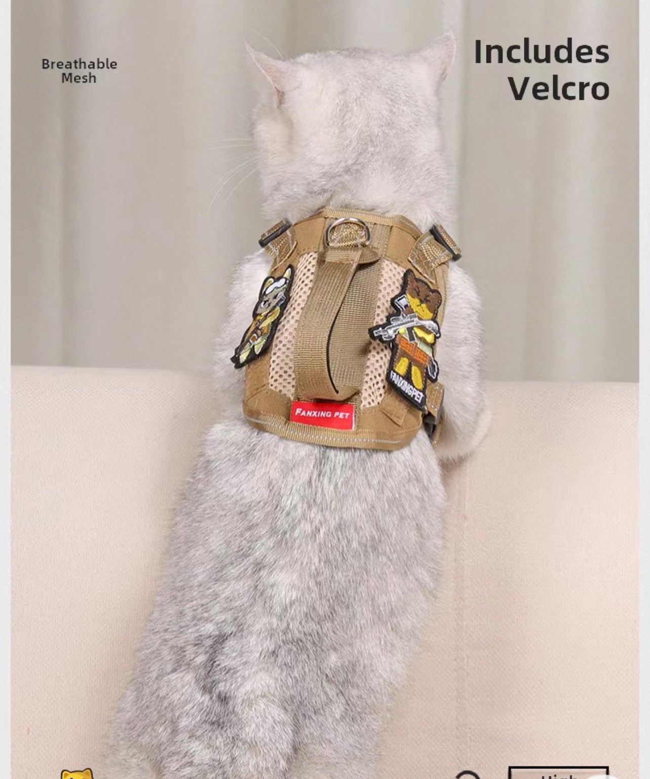 Pechera tactica para gatos HAR08