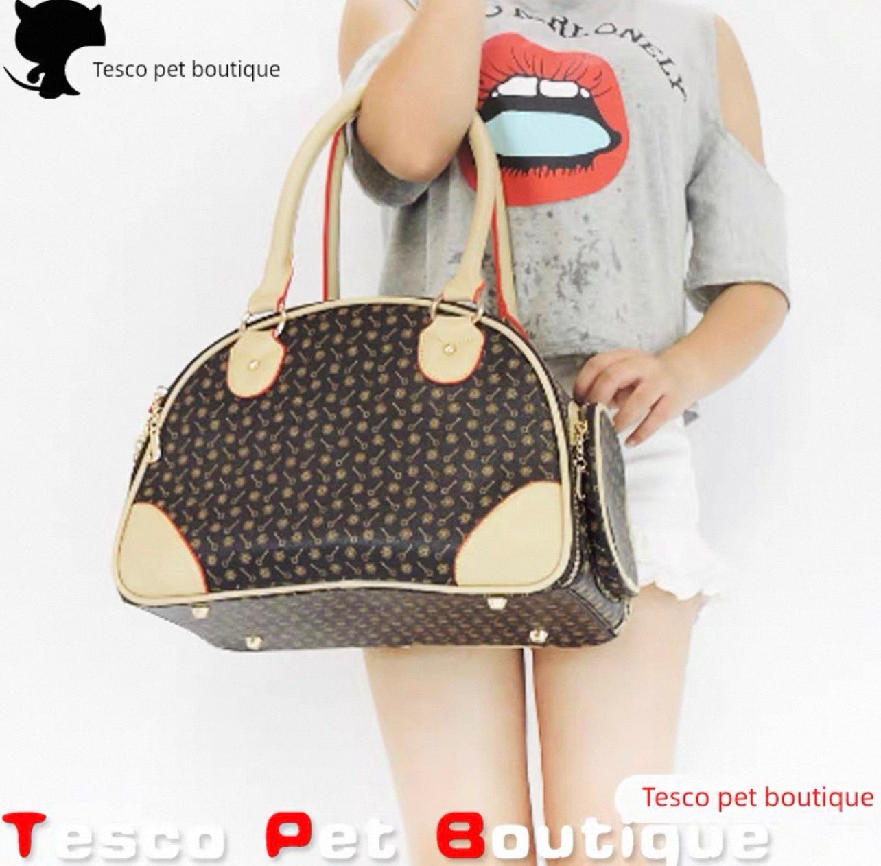 Bolso transportador elegante para mascotas pequeñas