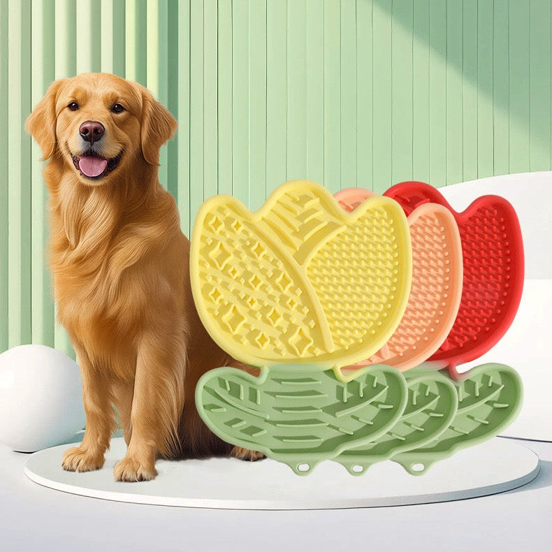 Lick mat tulipan para mascotas