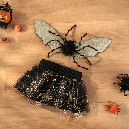 Vestido de halloween araña para mascotas